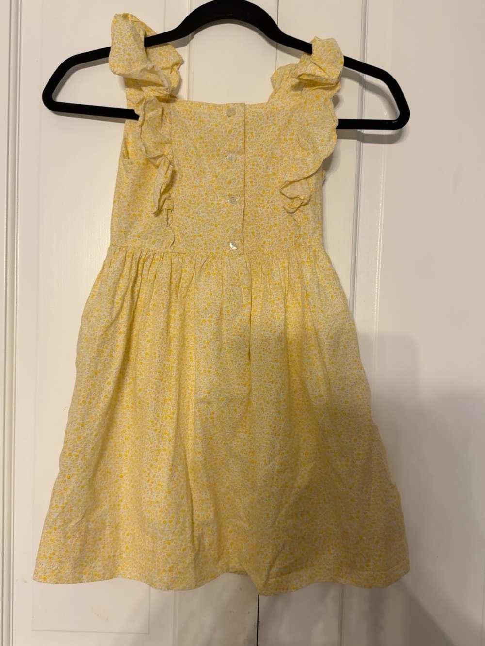 Polo Ralph Lauren Girls Yellow Floral Ruffle Dress Size 7
